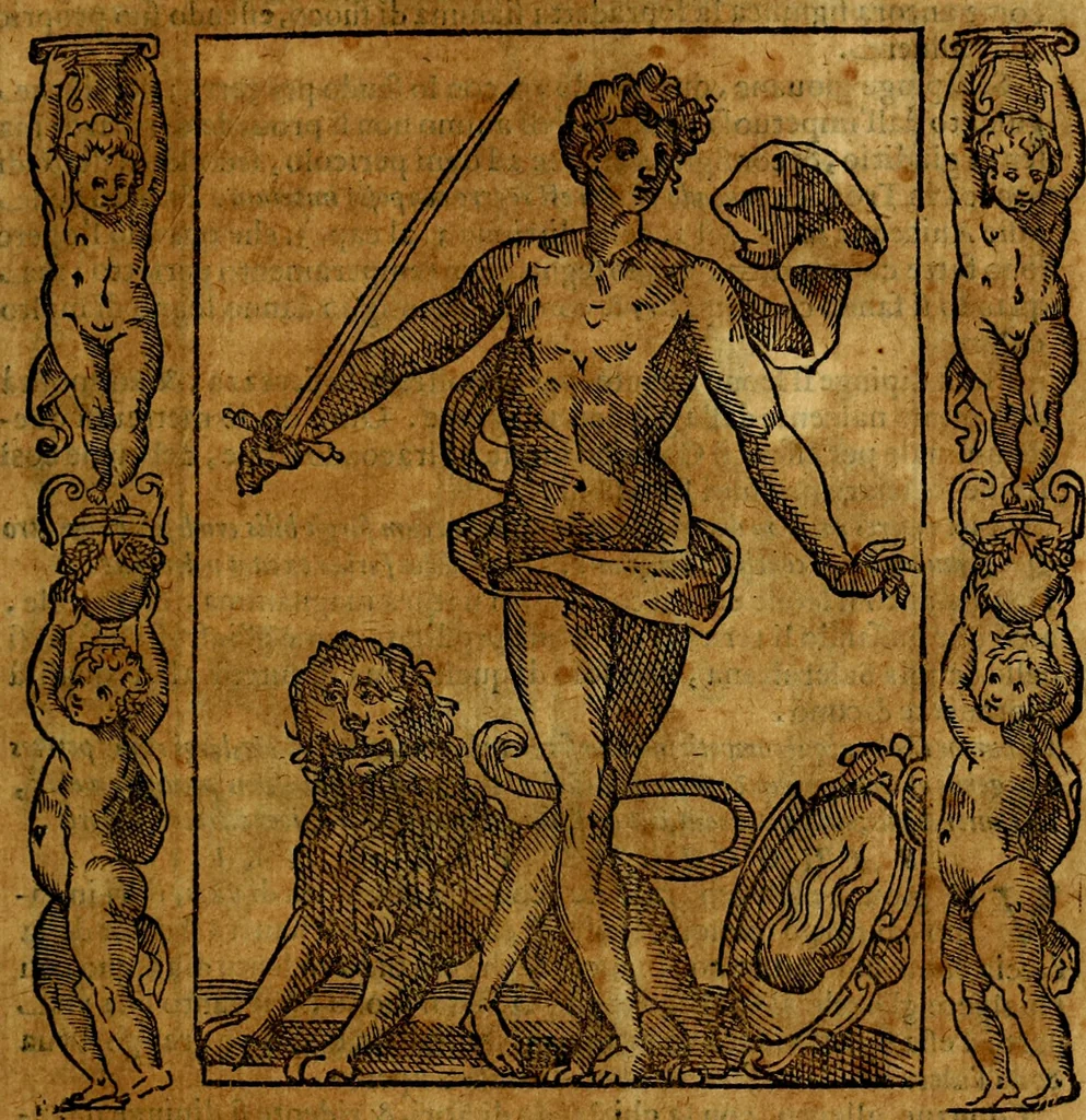 An illustration from Iconologia, overo Descrittione di diverse imagini cauate dall'antichità, & di propria inuentione,, 1603, leaf 102