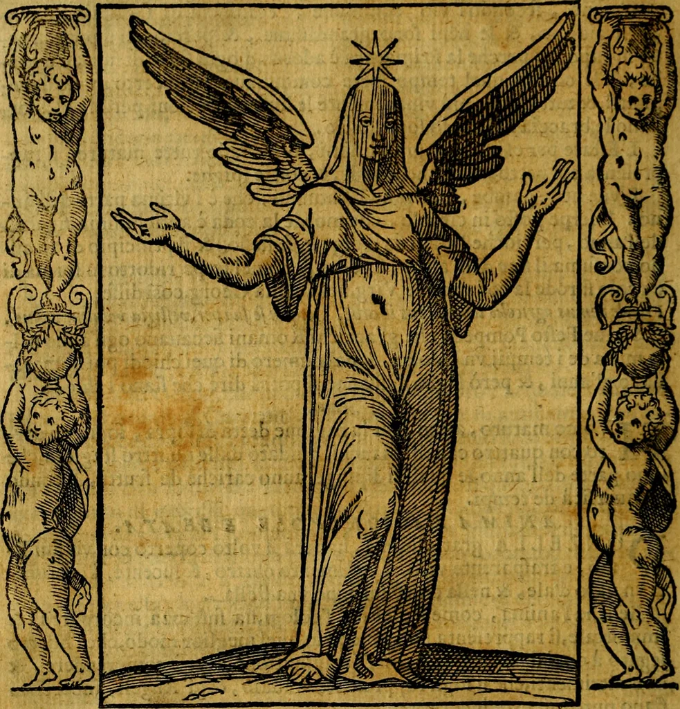 An illustration from Iconologia, overo Descrittione di diverse imagini cauate dall'antichità, & di propria inuentione,, 1603, leaf 49