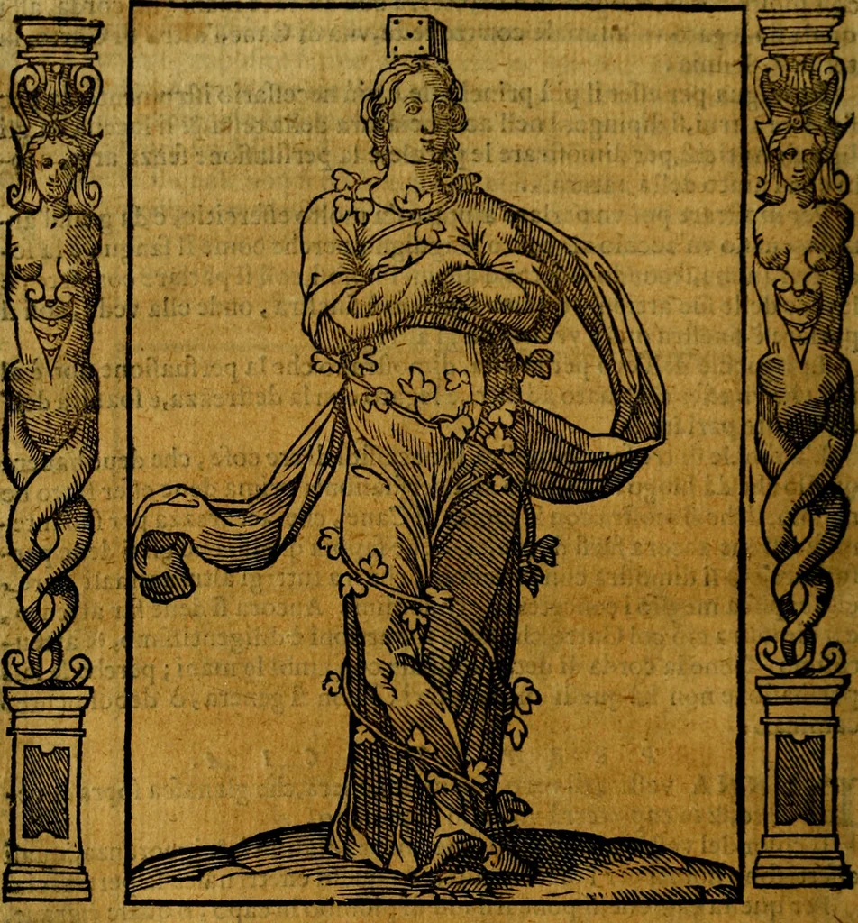 An illustration from Iconologia, overo Descrittione di diverse imagini cauate dall'antichità, & di propria inuentione,, 1603, leaf 415