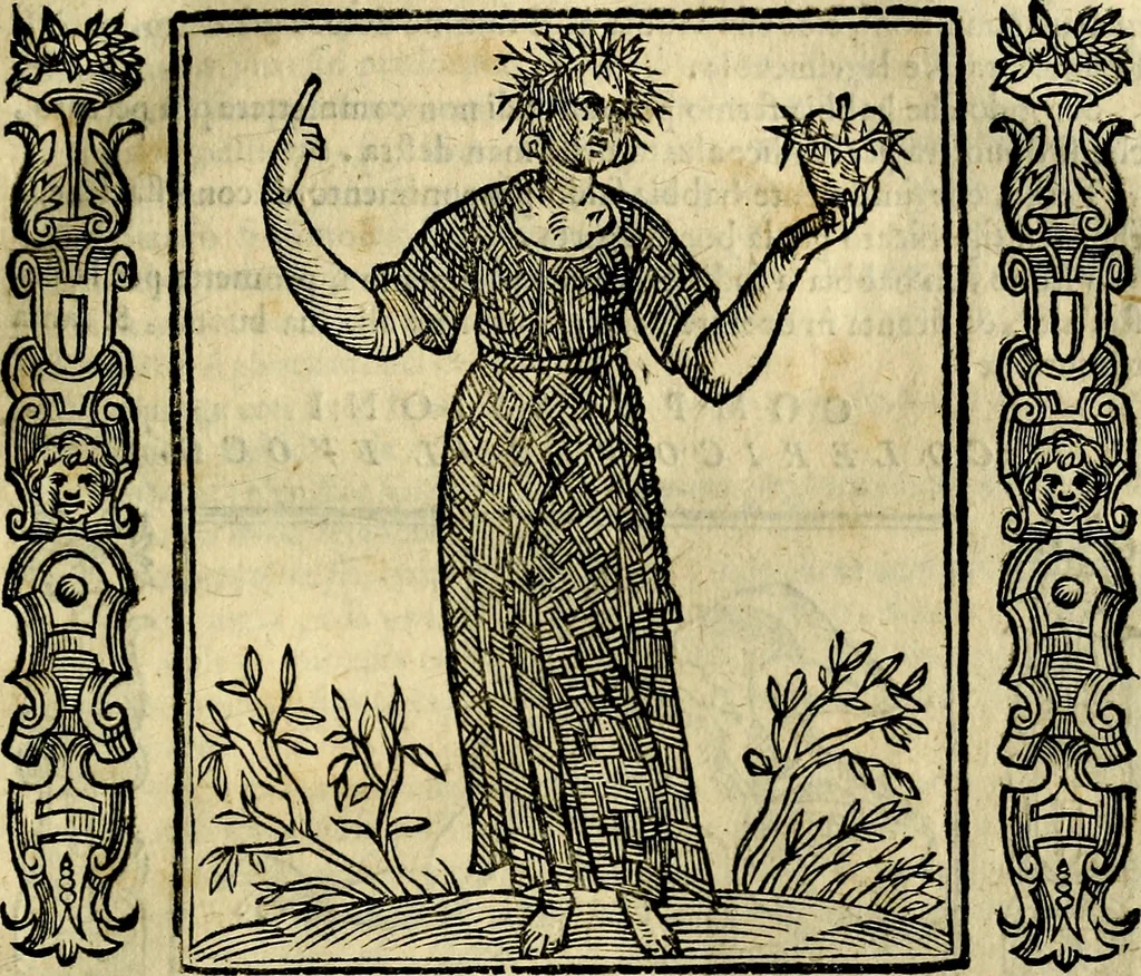 An illustration from Iconologia, overo, Descrittione d'imagini delle virtu', vitii, affetti, passioni humane, corpi celesti, mondo e sue parti, 1611, leaf 118