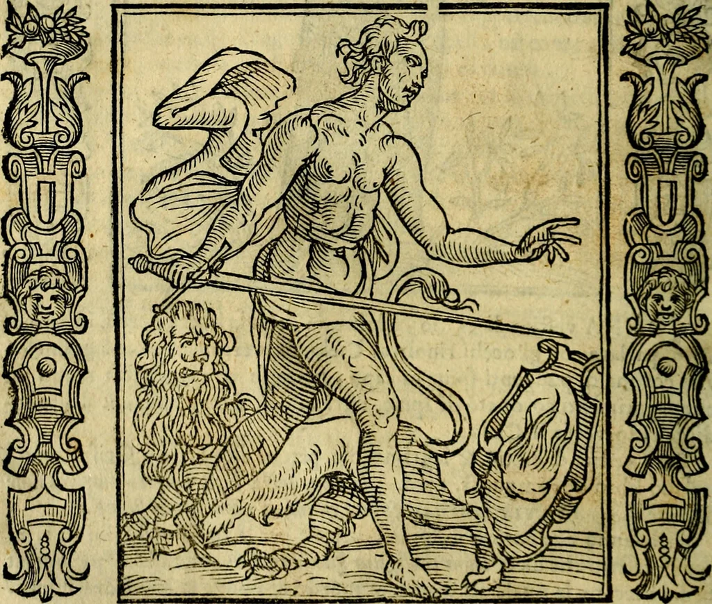 An illustration from Iconologia, overo, Descrittione d'imagini delle virtu', vitii, affetti, passioni humane, corpi celesti, mondo e sue parti, 1611, leaf 119