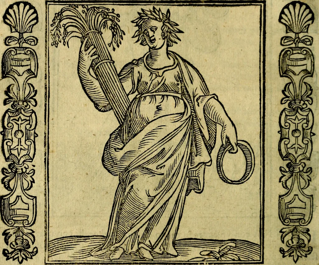 An illustration from Iconologia, overo, Descrittione d'imagini delle virtu', vitii, affetti, passioni humane, corpi celesti, mondo e sue parti, 1611, leaf 131