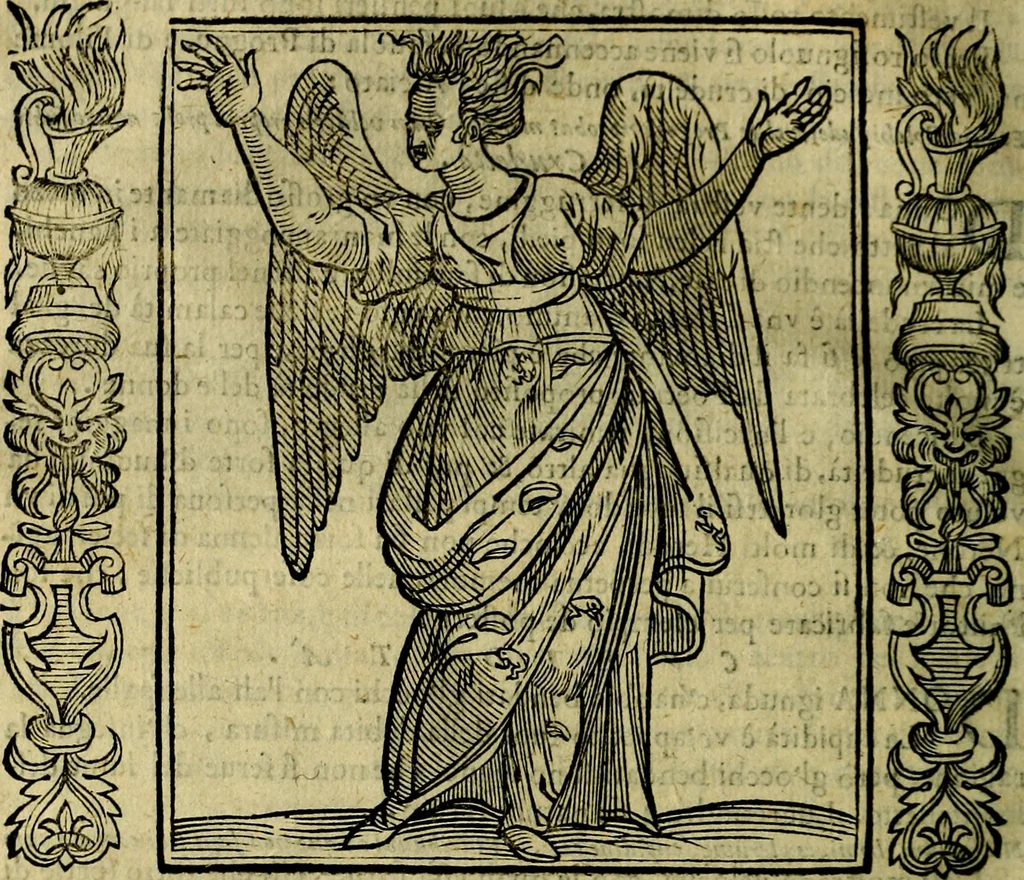 An illustration from Iconologia, overo, Descrittione d'imagini delle virtu', vitii, affetti, passioni humane, corpi celesti, mondo e sue parti, 1611, leaf 149