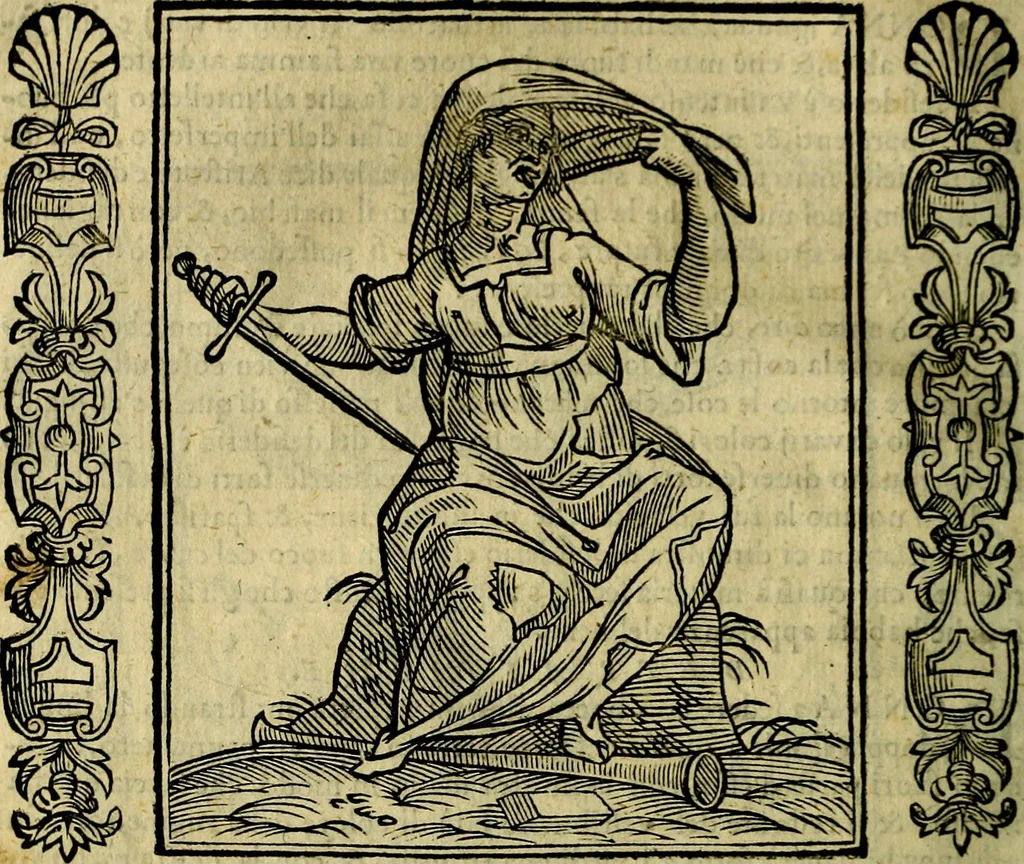 An illustration from Iconologia, overo, Descrittione d'imagini delle virtu', vitii, affetti, passioni humane, corpi celesti, mondo e sue parti, 1611, leaf 153
