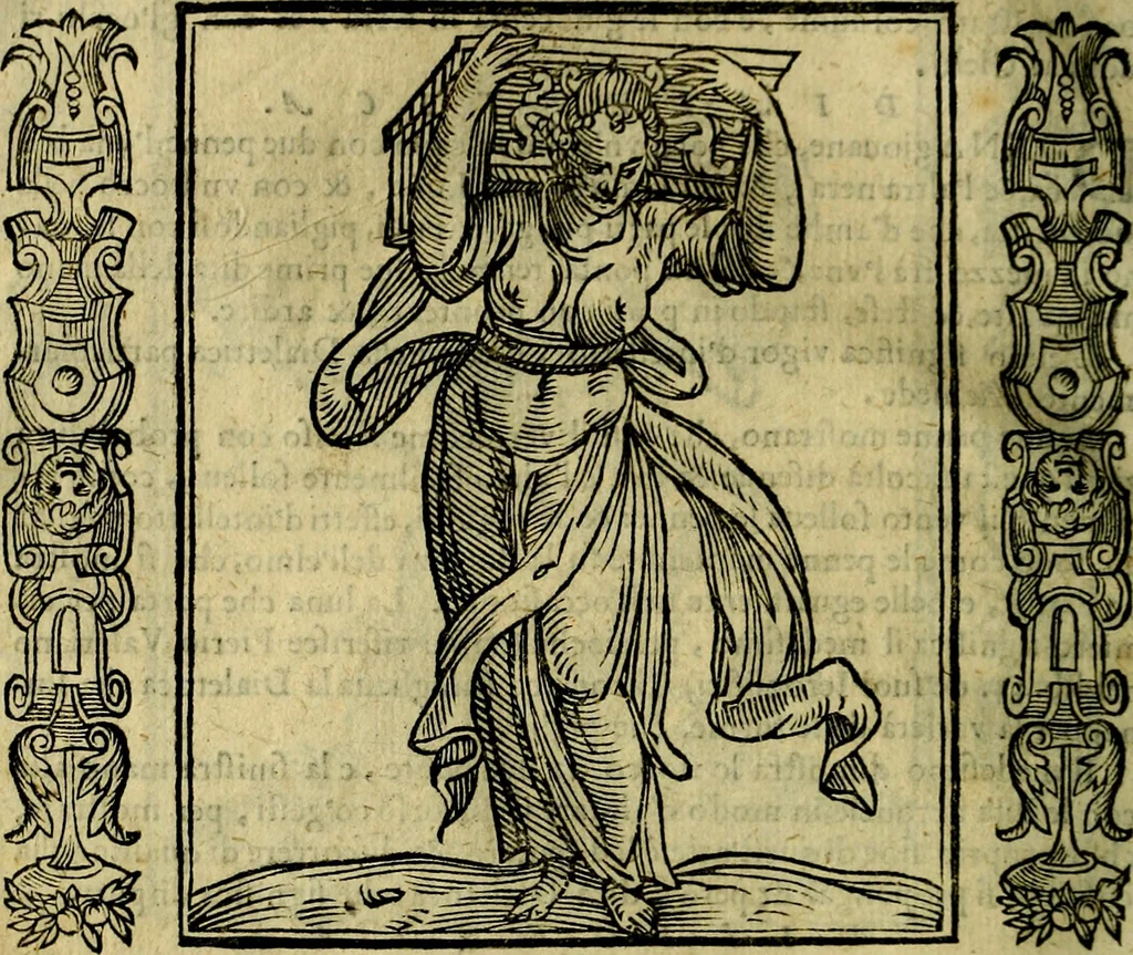 An illustration from Iconologia, overo, Descrittione d'imagini delle virtu', vitii, affetti, passioni humane, corpi celesti, mondo e sue parti, 1611, leaf 155