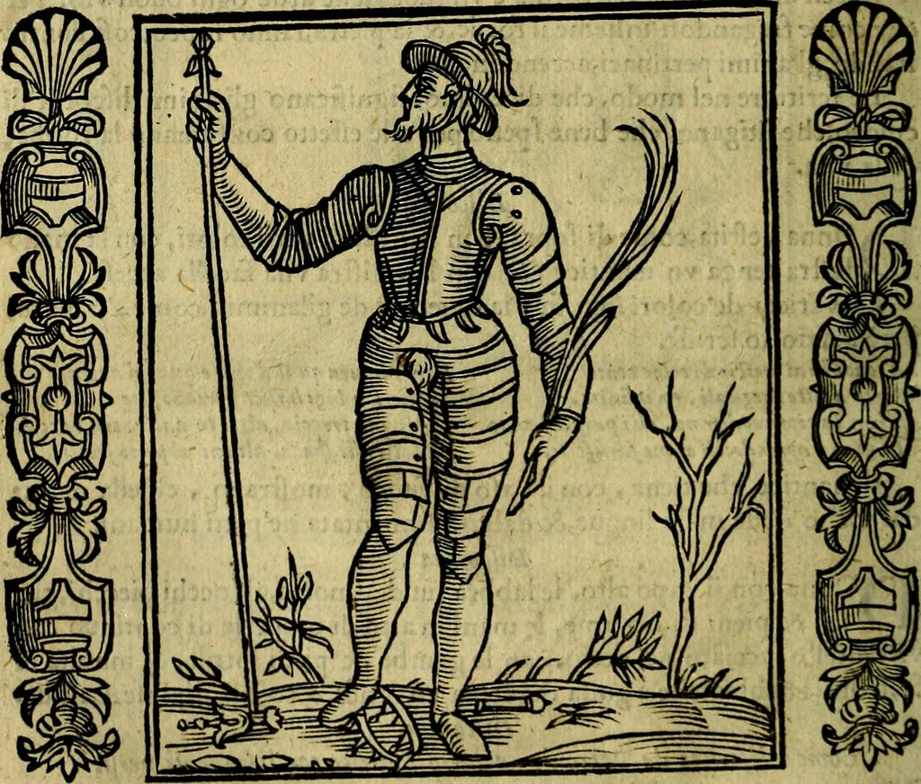 An illustration from Iconologia, overo, Descrittione d'imagini delle virtu', vitii, affetti, passioni humane, corpi celesti, mondo e sue parti, 1611, leaf 157