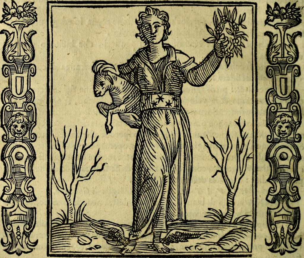 An illustration from Iconologia, overo, Descrittione d'imagini delle virtu', vitii, affetti, passioni humane, corpi celesti, mondo e sue parti, 1611, leaf 177