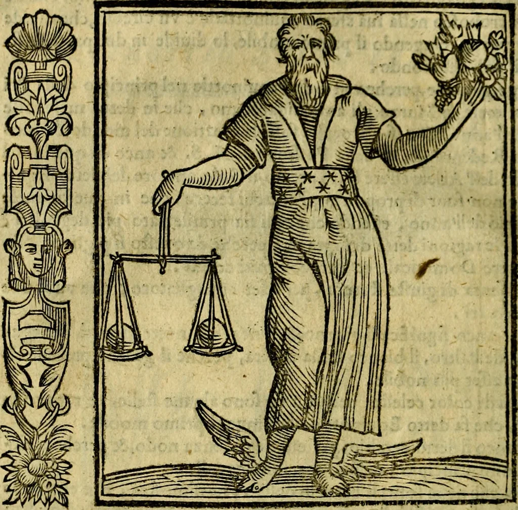 An illustration from Iconologia, overo, Descrittione d'imagini delle virtu', vitii, affetti, passioni humane, corpi celesti, mondo e sue parti, 1611, leaf 179