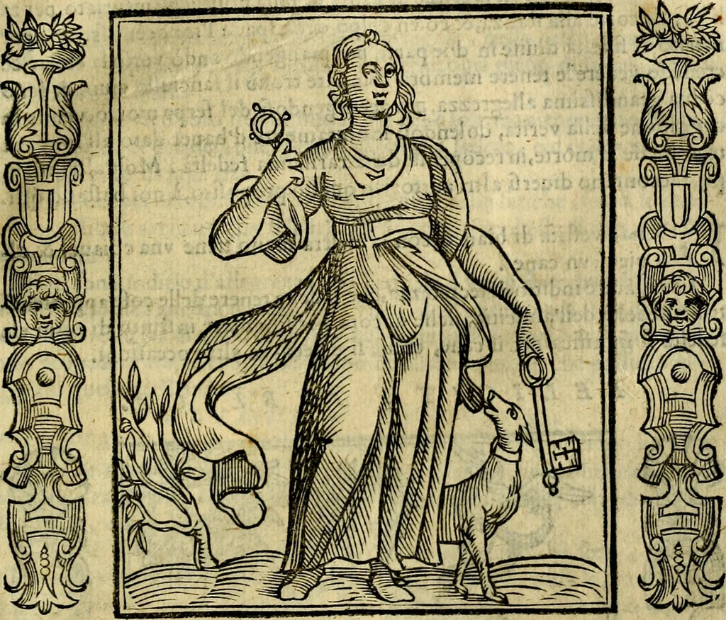 An illustration from Iconologia, overo, Descrittione d'imagini delle virtu', vitii, affetti, passioni humane, corpi celesti, mondo e sue parti, 1611, leaf 200