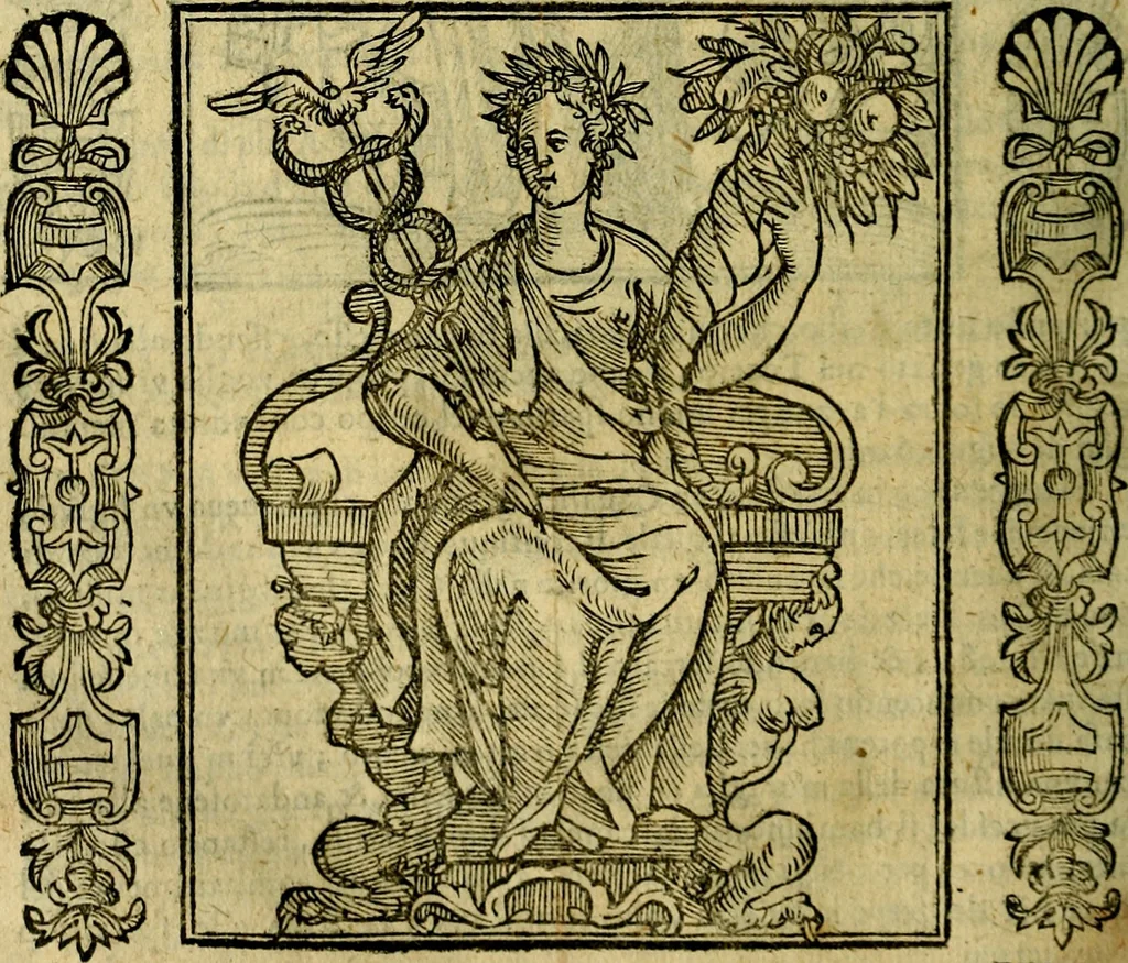 An illustration from Iconologia, overo, Descrittione d'imagini delle virtu', vitii, affetti, passioni humane, corpi celesti, mondo e sue parti, 1611, leaf 201