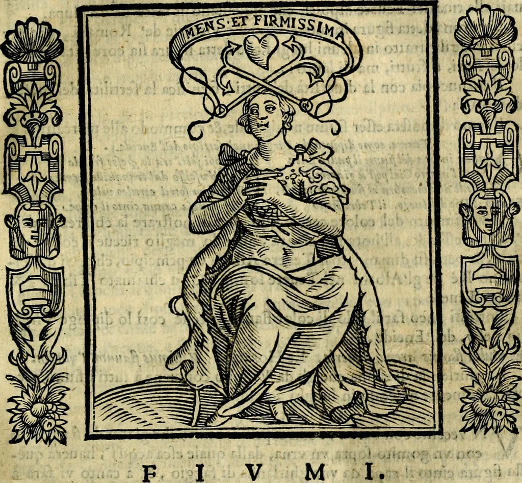 An illustration from Iconologia, overo, Descrittione d'imagini delle virtu', vitii, affetti, passioni humane, corpi celesti, mondo e sue parti, 1611, leaf 204