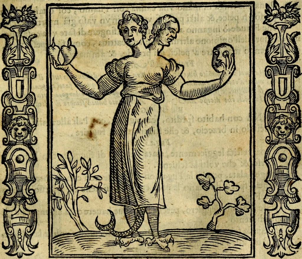 An illustration from Iconologia, overo, Descrittione d'imagini delle virtu', vitii, affetti, passioni humane, corpi celesti, mondo e sue parti, 1611, leaf 222