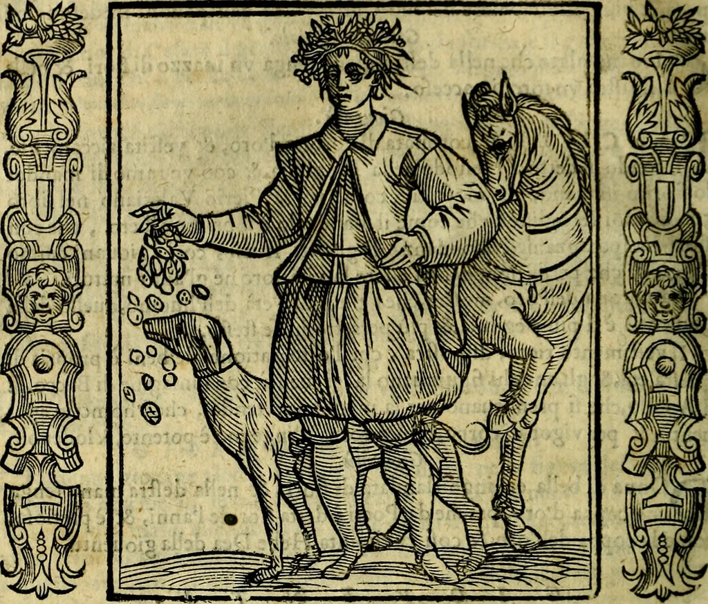 An illustration from Iconologia, overo, Descrittione d'imagini delle virtu', vitii, affetti, passioni humane, corpi celesti, mondo e sue parti, 1611, leaf 233