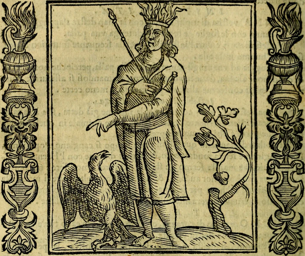 An illustration from Iconologia, overo, Descrittione d'imagini delle virtu', vitii, affetti, passioni humane, corpi celesti, mondo e sue parti, 1611, leaf 293