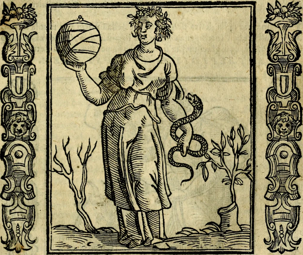An illustration from Iconologia, overo, Descrittione d'imagini delle virtu', vitii, affetti, passioni humane, corpi celesti, mondo e sue parti, 1611, leaf 294