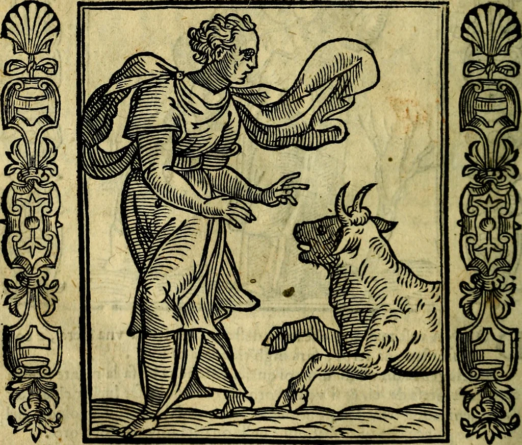 An illustration from Iconologia, overo, Descrittione d'imagini delle virtu', vitii, affetti, passioni humane, corpi celesti, mondo e sue parti, 1611, leaf 295