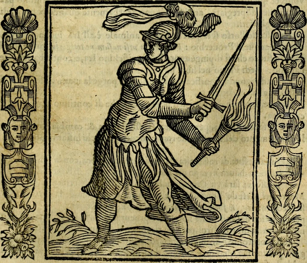 An illustration from Iconologia, overo, Descrittione d'imagini delle virtu', vitii, affetti, passioni humane, corpi celesti, mondo e sue parti, 1611, leaf 298