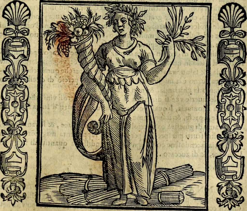 An illustration from Iconologia, overo, Descrittione d'imagini delle virtu', vitii, affetti, passioni humane, corpi celesti, mondo e sue parti, 1611, leaf 318
