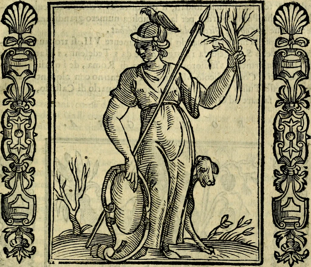 An illustration from Iconologia, overo, Descrittione d'imagini delle virtu', vitii, affetti, passioni humane, corpi celesti, mondo e sue parti, 1611, leaf 324