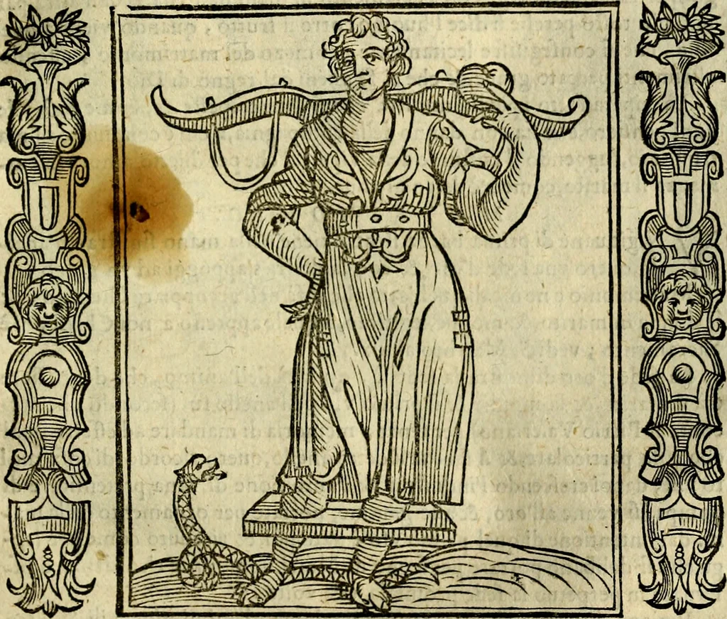An illustration from Iconologia, overo, Descrittione d'imagini delle virtu', vitii, affetti, passioni humane, corpi celesti, mondo e sue parti, 1611, leaf 362