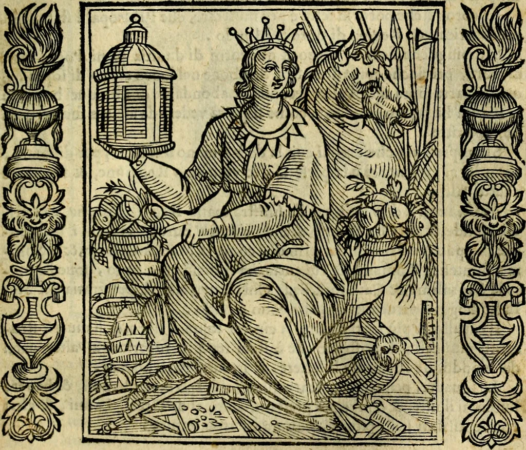 An illustration from Iconologia, overo, Descrittione d'imagini delle virtu', vitii, affetti, passioni humane, corpi celesti, mondo e sue parti, 1611, leaf 388