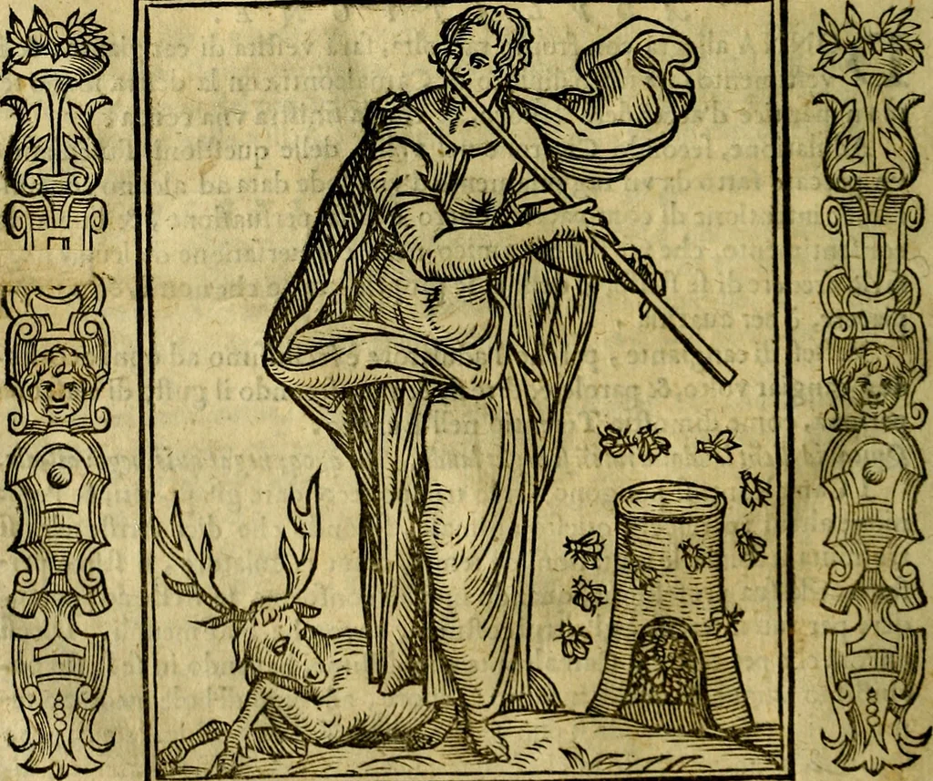 An illustration from Iconologia, overo, Descrittione d'imagini delle virtu', vitii, affetti, passioni humane, corpi celesti, mondo e sue parti, 1611, leaf 41