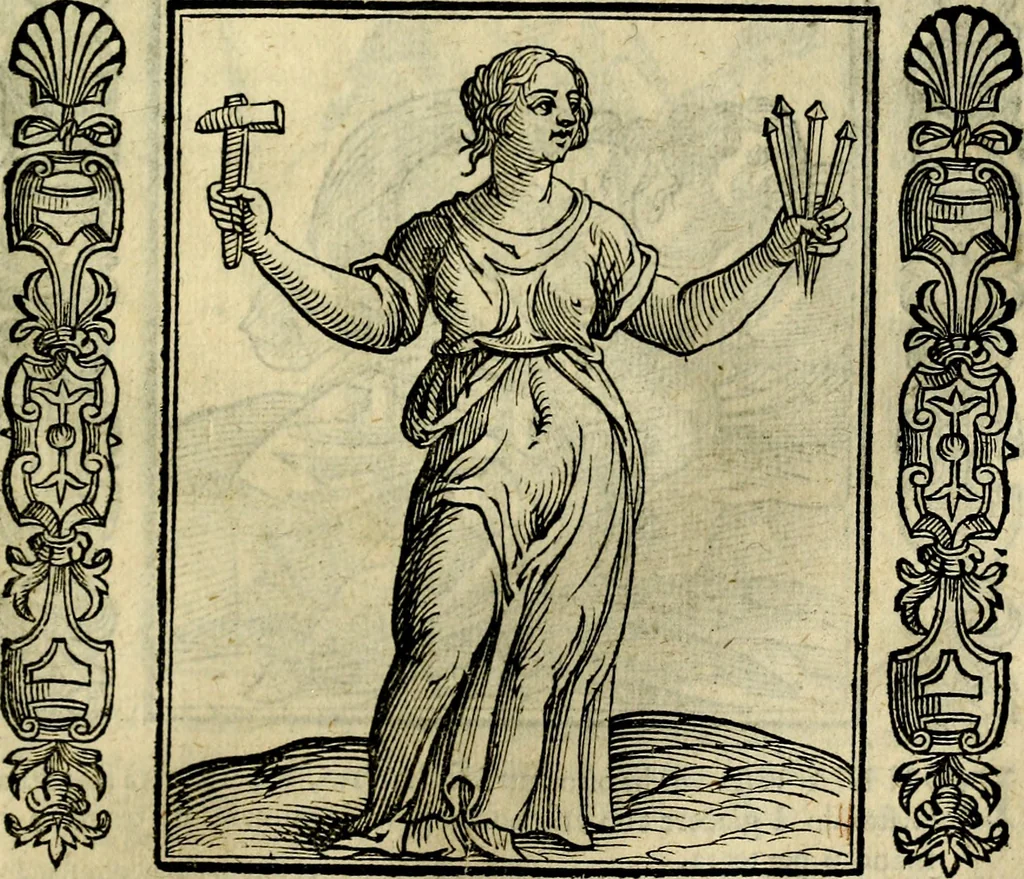 An illustration from Iconologia, overo, Descrittione d'imagini delle virtu', vitii, affetti, passioni humane, corpi celesti, mondo e sue parti, 1611, leaf 414
