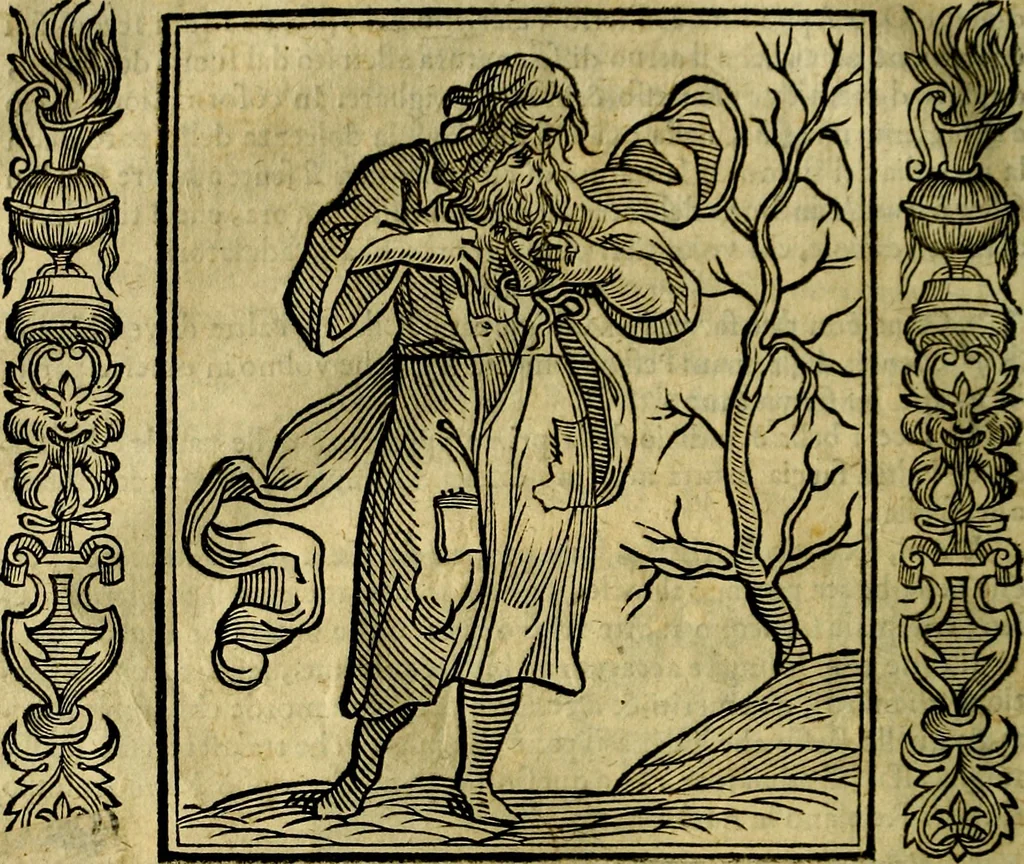 An illustration from Iconologia, overo, Descrittione d'imagini delle virtu', vitii, affetti, passioni humane, corpi celesti, mondo e sue parti, 1611, leaf 43