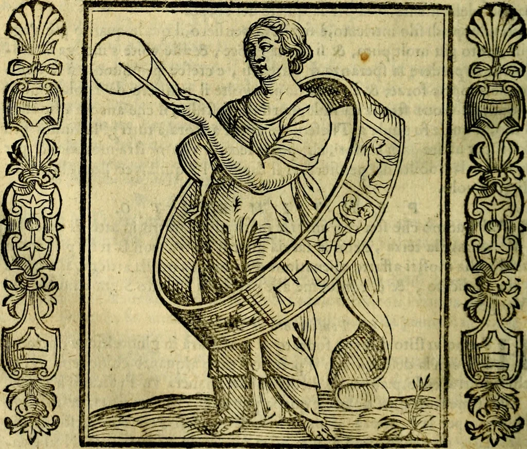 An illustration from Iconologia, overo, Descrittione d'imagini delle virtu', vitii, affetti, passioni humane, corpi celesti, mondo e sue parti, 1611, leaf 449