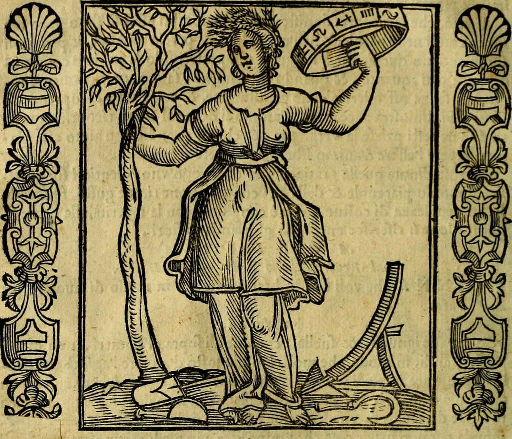 An illustration from Iconologia, overo, Descrittione d'imagini delle virtu', vitii, affetti, passioni humane, corpi celesti, mondo e sue parti, 1611, leaf 45