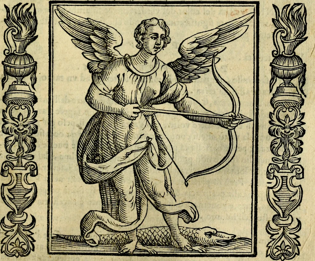 An illustration from Iconologia, overo, Descrittione d'imagini delle virtu', vitii, affetti, passioni humane, corpi celesti, mondo e sue parti, 1611, leaf 450