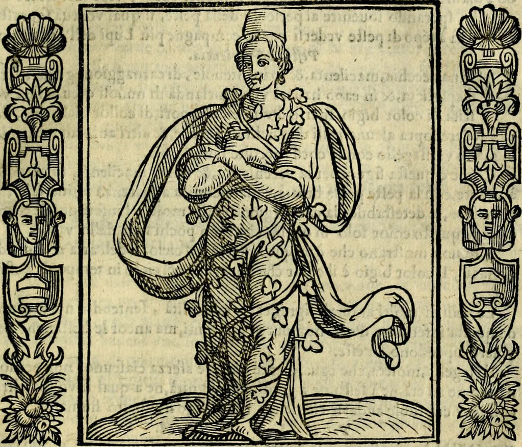 An illustration from Iconologia, overo, Descrittione d'imagini delle virtu', vitii, affetti, passioni humane, corpi celesti, mondo e sue parti, 1611, leaf 454