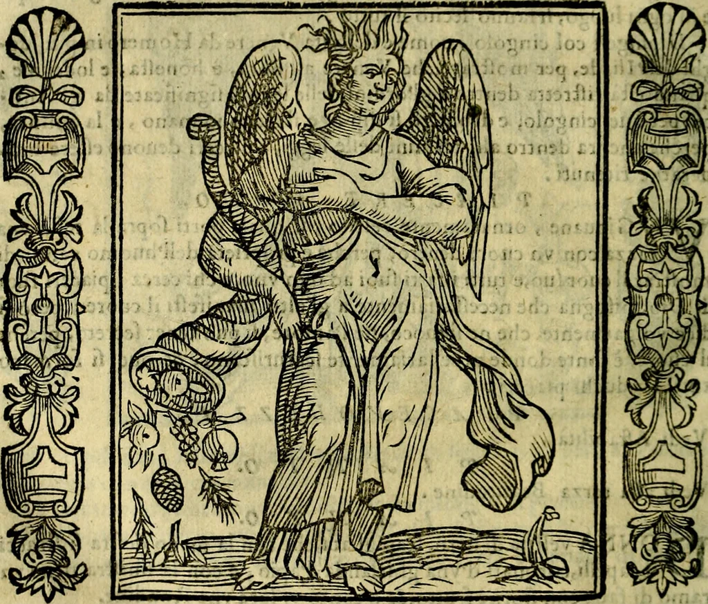 An illustration from Iconologia, overo, Descrittione d'imagini delle virtu', vitii, affetti, passioni humane, corpi celesti, mondo e sue parti, 1611, leaf 459