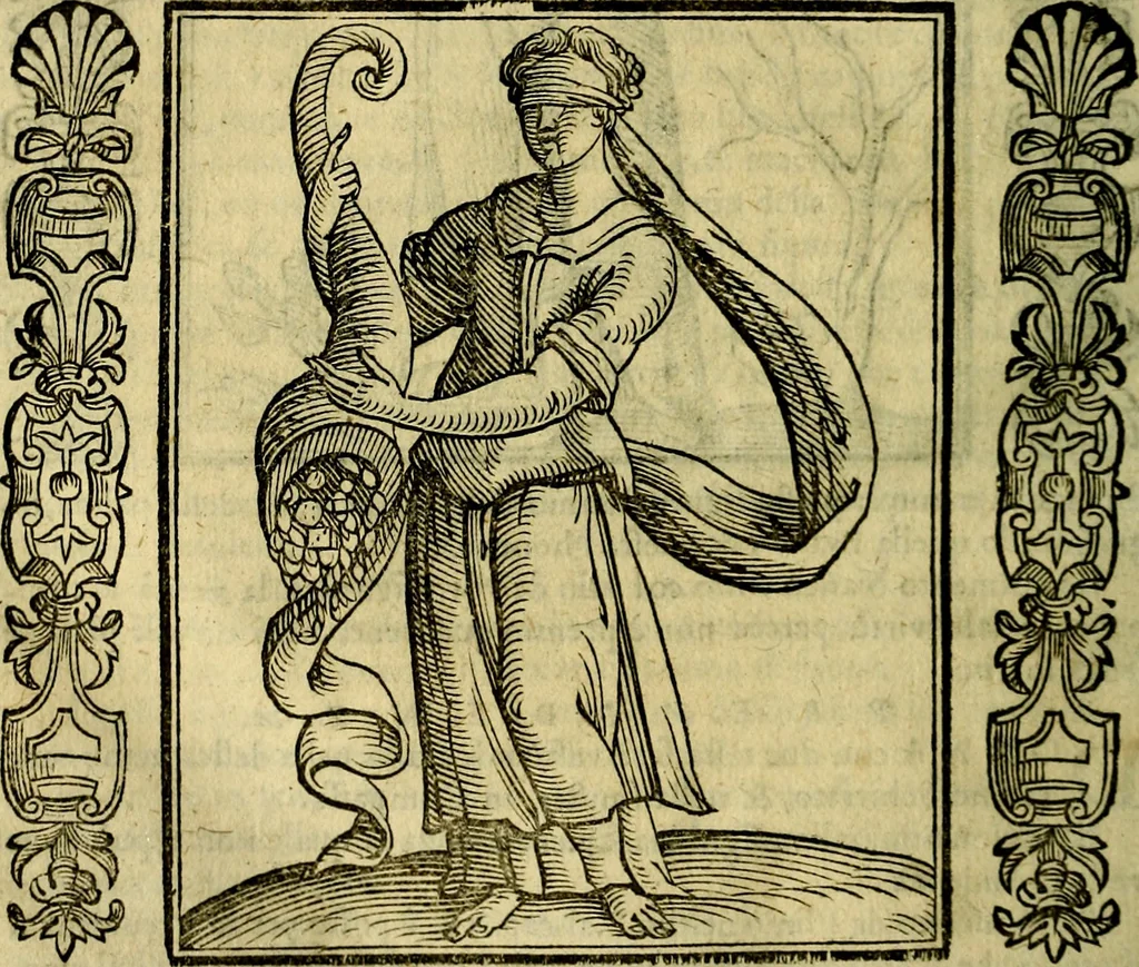 An illustration from Iconologia, overo, Descrittione d'imagini delle virtu', vitii, affetti, passioni humane, corpi celesti, mondo e sue parti, 1611, leaf 471