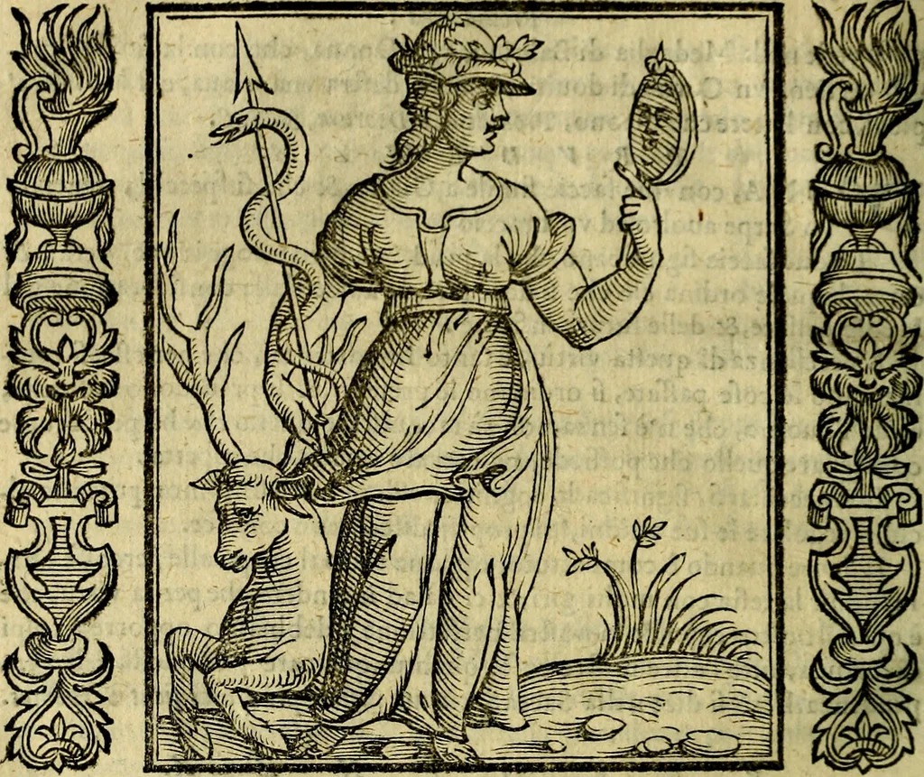 An illustration from Iconologia, overo, Descrittione d'imagini delle virtu', vitii, affetti, passioni humane, corpi celesti, mondo e sue parti, 1611, leaf 475