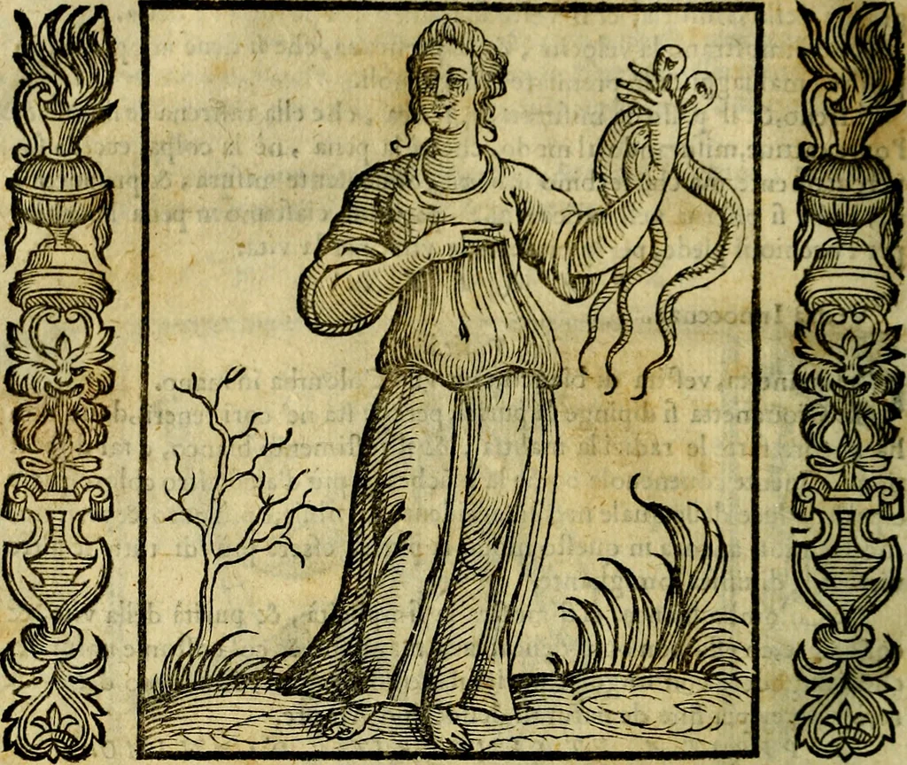 An illustration from Iconologia, overo, Descrittione d'imagini delle virtu', vitii, affetti, passioni humane, corpi celesti, mondo e sue parti, 1611, leaf 481