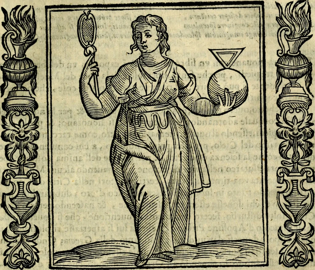 An illustration from Iconologia, overo, Descrittione d'imagini delle virtu', vitii, affetti, passioni humane, corpi celesti, mondo e sue parti, 1611, leaf 504