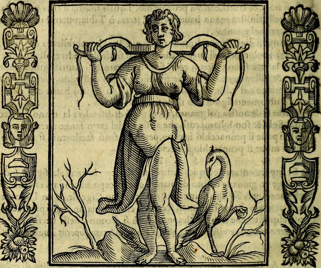 An illustration from Iconologia, overo, Descrittione d'imagini delle virtu', vitii, affetti, passioni humane, corpi celesti, mondo e sue parti, 1611, leaf 511