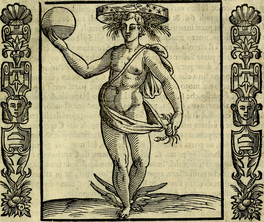 An illustration from Iconologia, overo, Descrittione d'imagini delle virtu', vitii, affetti, passioni humane, corpi celesti, mondo e sue parti, 1611, leaf 522