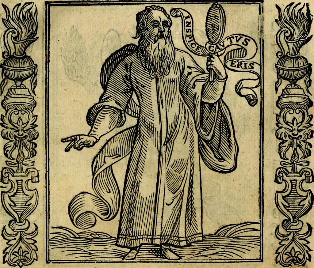 An illustration from Iconologia, overo, Descrittione d'imagini delle virtu', vitii, affetti, passioni humane, corpi celesti, mondo e sue parti, 1611, leaf 54