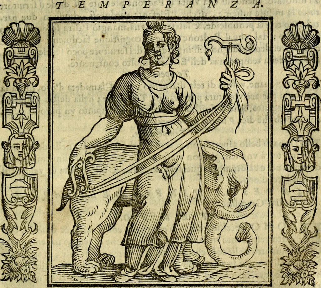 An illustration from Iconologia, overo, Descrittione d'imagini delle virtu', vitii, affetti, passioni humane, corpi celesti, mondo e sue parti, 1611, leaf 542
