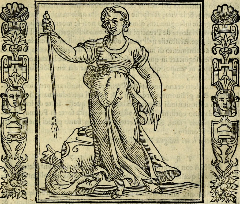 An illustration from Iconologia, overo, Descrittione d'imagini delle virtu', vitii, affetti, passioni humane, corpi celesti, mondo e sue parti, 1611, leaf 552