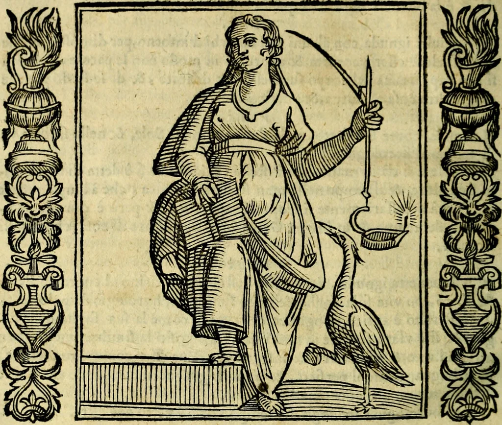 An illustration from Iconologia, overo, Descrittione d'imagini delle virtu', vitii, affetti, passioni humane, corpi celesti, mondo e sue parti, 1611, leaf 565