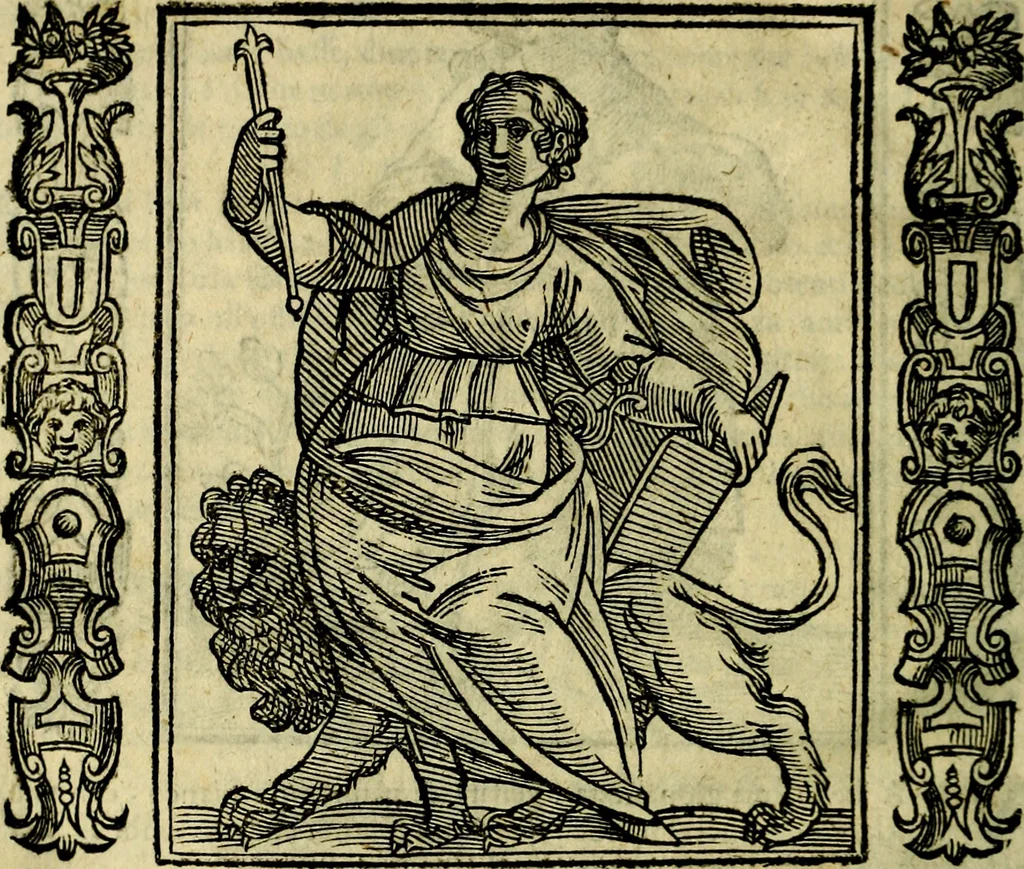 An illustration from Iconologia, overo, Descrittione d'imagini delle virtu', vitii, affetti, passioni humane, corpi celesti, mondo e sue parti, 1611, leaf 569
