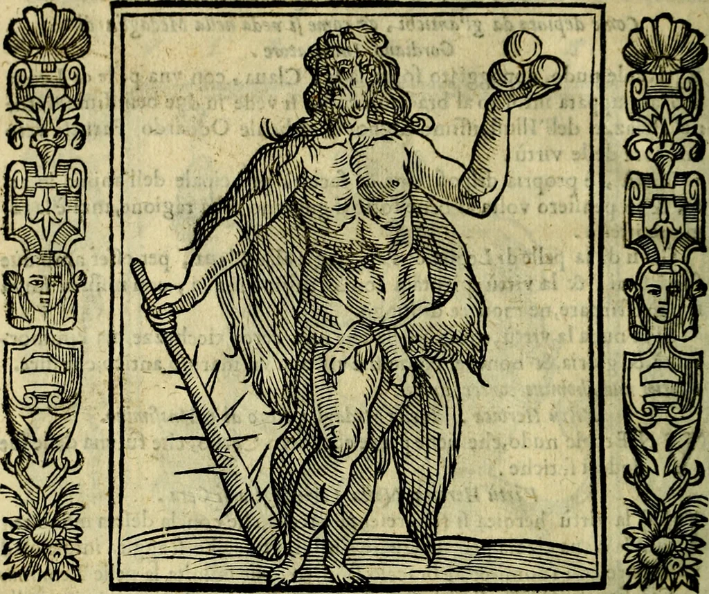 An illustration from Iconologia, overo, Descrittione d'imagini delle virtu', vitii, affetti, passioni humane, corpi celesti, mondo e sue parti, 1611, leaf 571