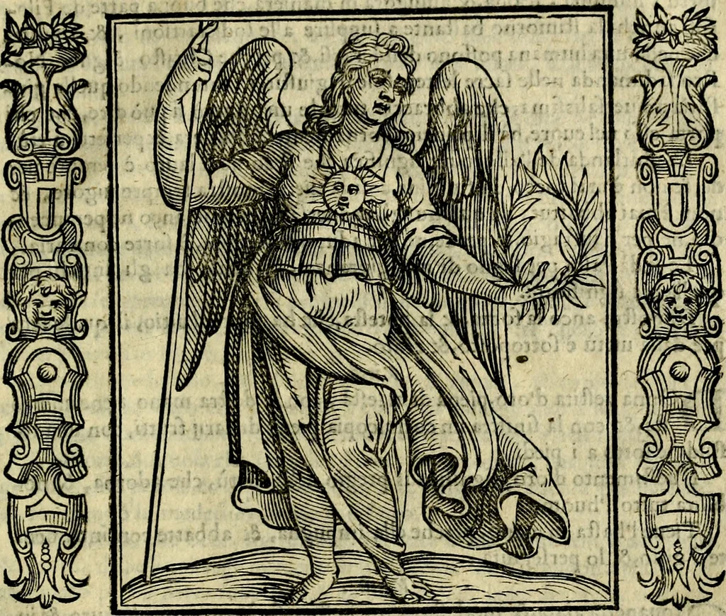 An illustration from Iconologia, overo, Descrittione d'imagini delle virtu', vitii, affetti, passioni humane, corpi celesti, mondo e sue parti, 1611, leaf 574