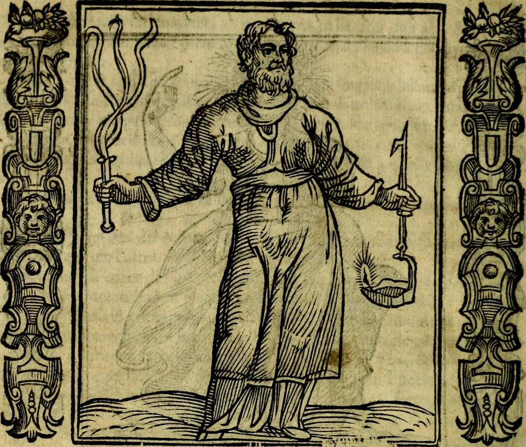 An illustration from Iconologia, overo, Descrittione d'imagini delle virtu', vitii, affetti, passioni humane, corpi celesti, mondo e sue parti, 1611, leaf 585