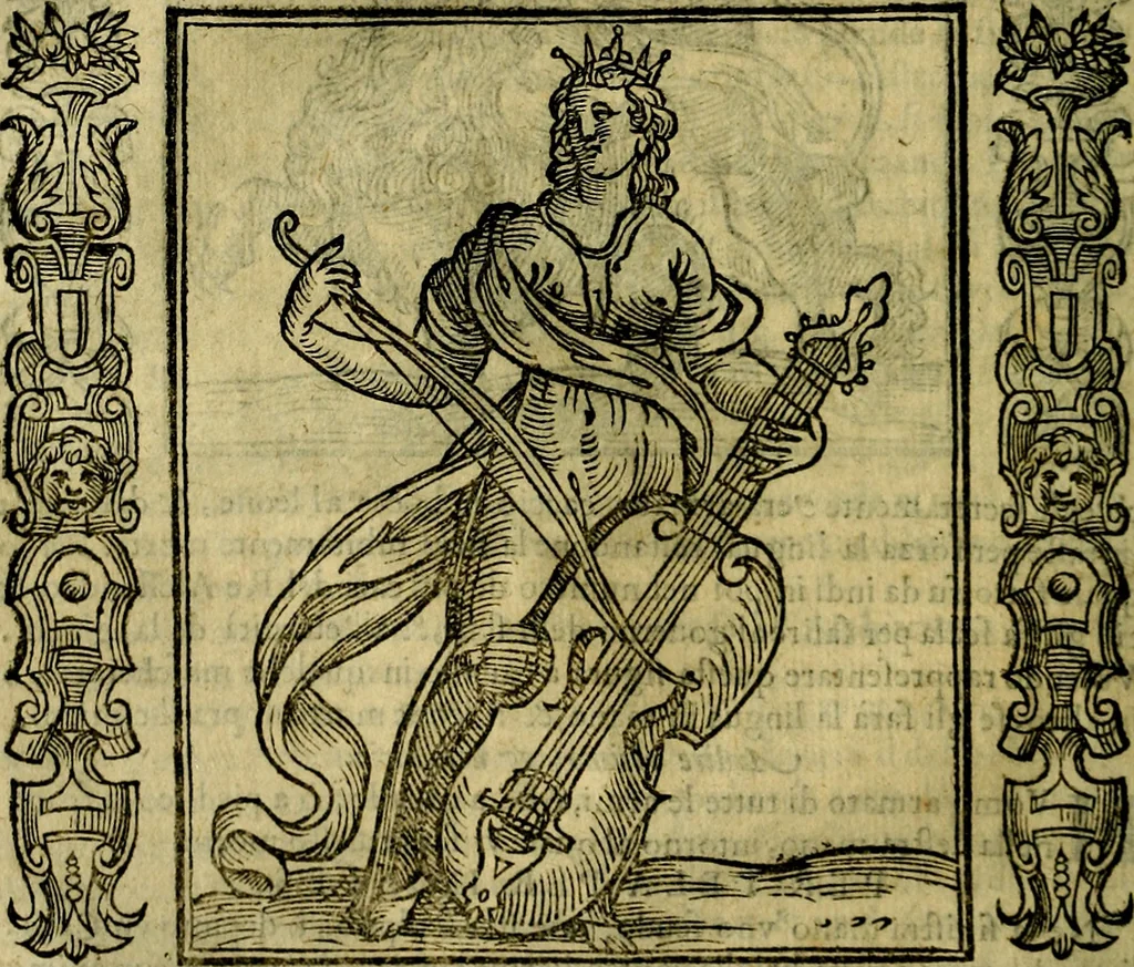 An illustration from Iconologia, overo, Descrittione d'imagini delle virtu', vitii, affetti, passioni humane, corpi celesti, mondo e sue parti, 1611, leaf 63