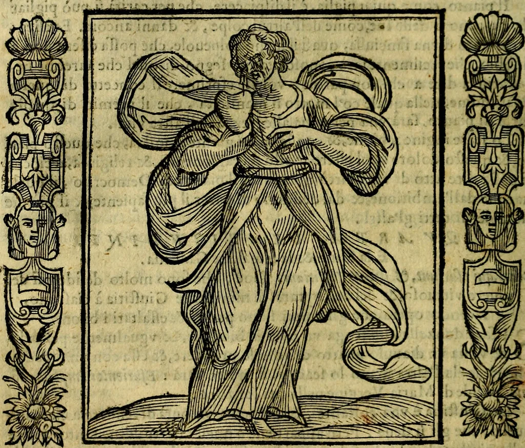 An illustration from Iconologia, overo, Descrittione d'imagini delle virtu', vitii, affetti, passioni humane, corpi celesti, mondo e sue parti, 1611, leaf 79