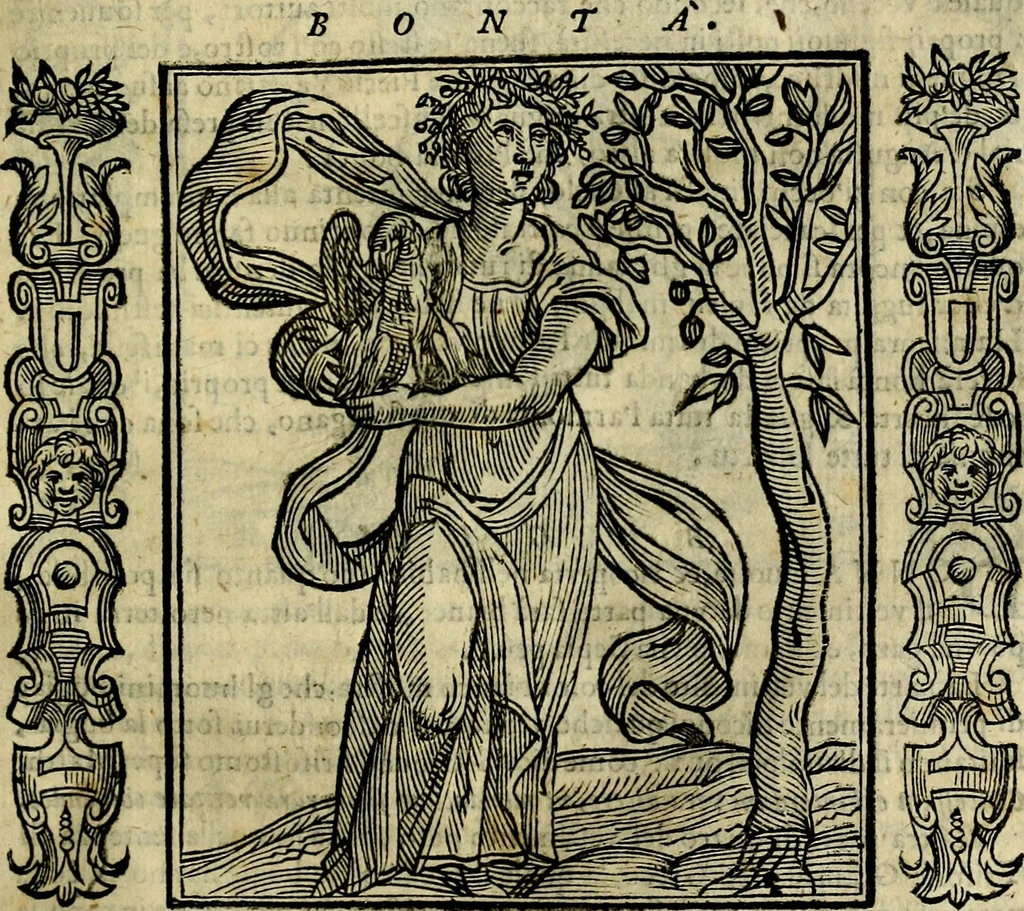 An illustration from Iconologia, overo, Descrittione d'imagini delle virtu', vitii, affetti, passioni humane, corpi celesti, mondo e sue parti, 1611, leaf 86